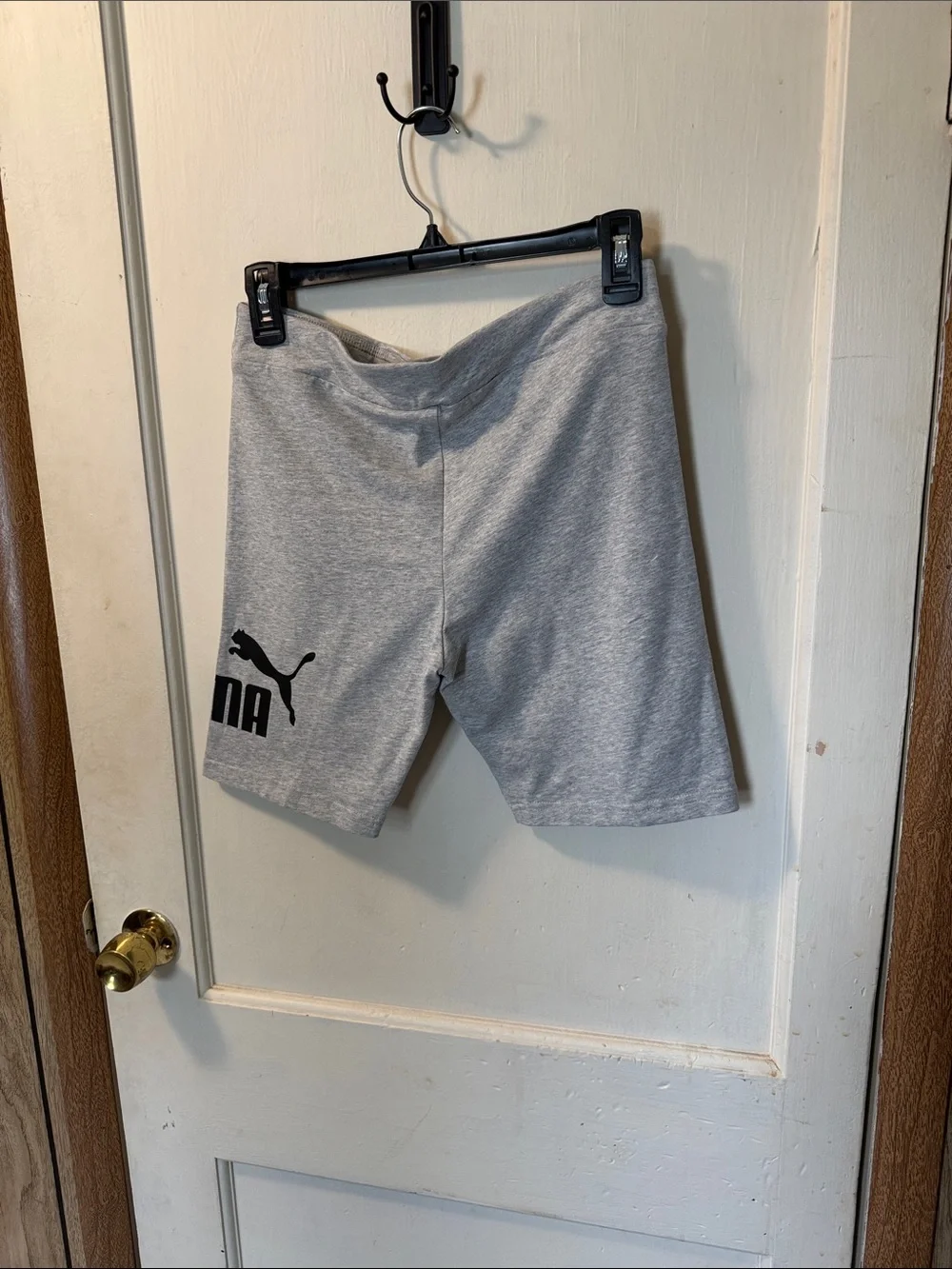 Puma Light Gray Logo Bike Shorts